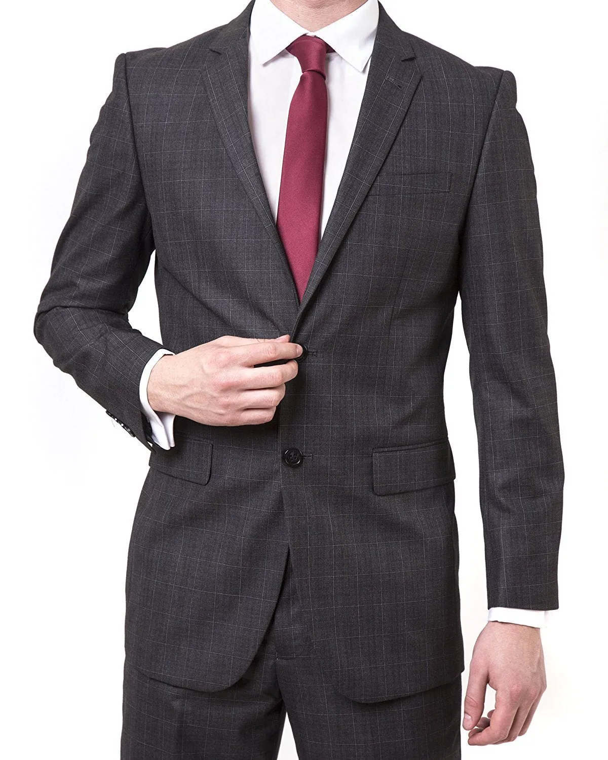 Men's Slim & Ultra Slim-Fit 2-Piece Single Breasted Suit Set - CLEARANCE - FINAL SALE