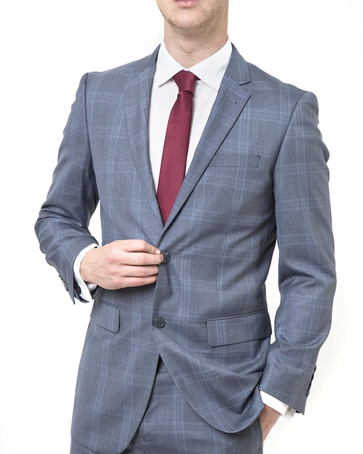 Men's Slim & Ultra Slim-Fit 2-Piece Single Breasted Suit Set - CLEARANCE - FINAL SALE